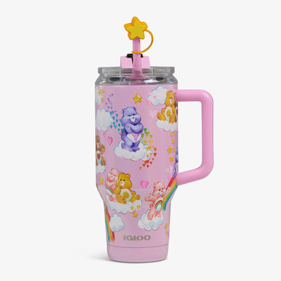 Front View | The Care Bears™ 32 Oz Travel Mug::::Glossy sparkly exterior