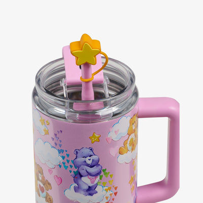 Straw View | The Care Bears™ 32 Oz Travel Mug::::Star-topped leak-resistant straw