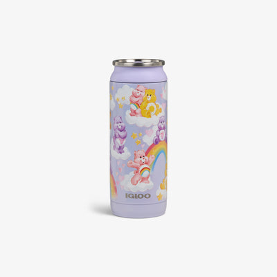 Front View | The Care Bears™ 16 Oz Can::Purple::Durable stainless steel 