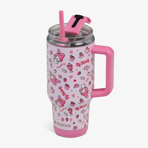 Angle View | My Melody™ 32 Oz Travel Mug::::Fits in most cup holders