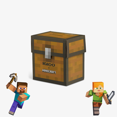 Angle View | Minecraft Mystery Box Little Playmate 7 Qt Cooler::::Custom Minecraft box