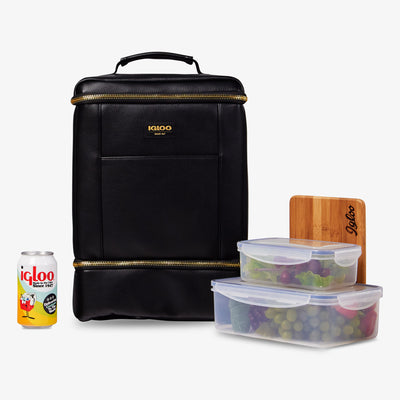 Igloo Sport Luxe Mini Dual Compartment Lunch Bag - Black/Gold 1 ct